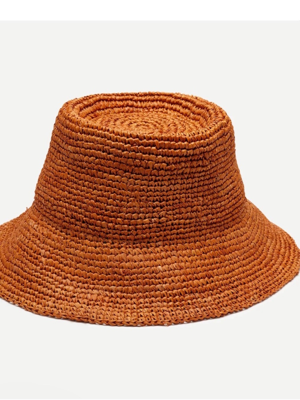 Wyeth by Todd Magill Orange Woven Straw Bucket Hat